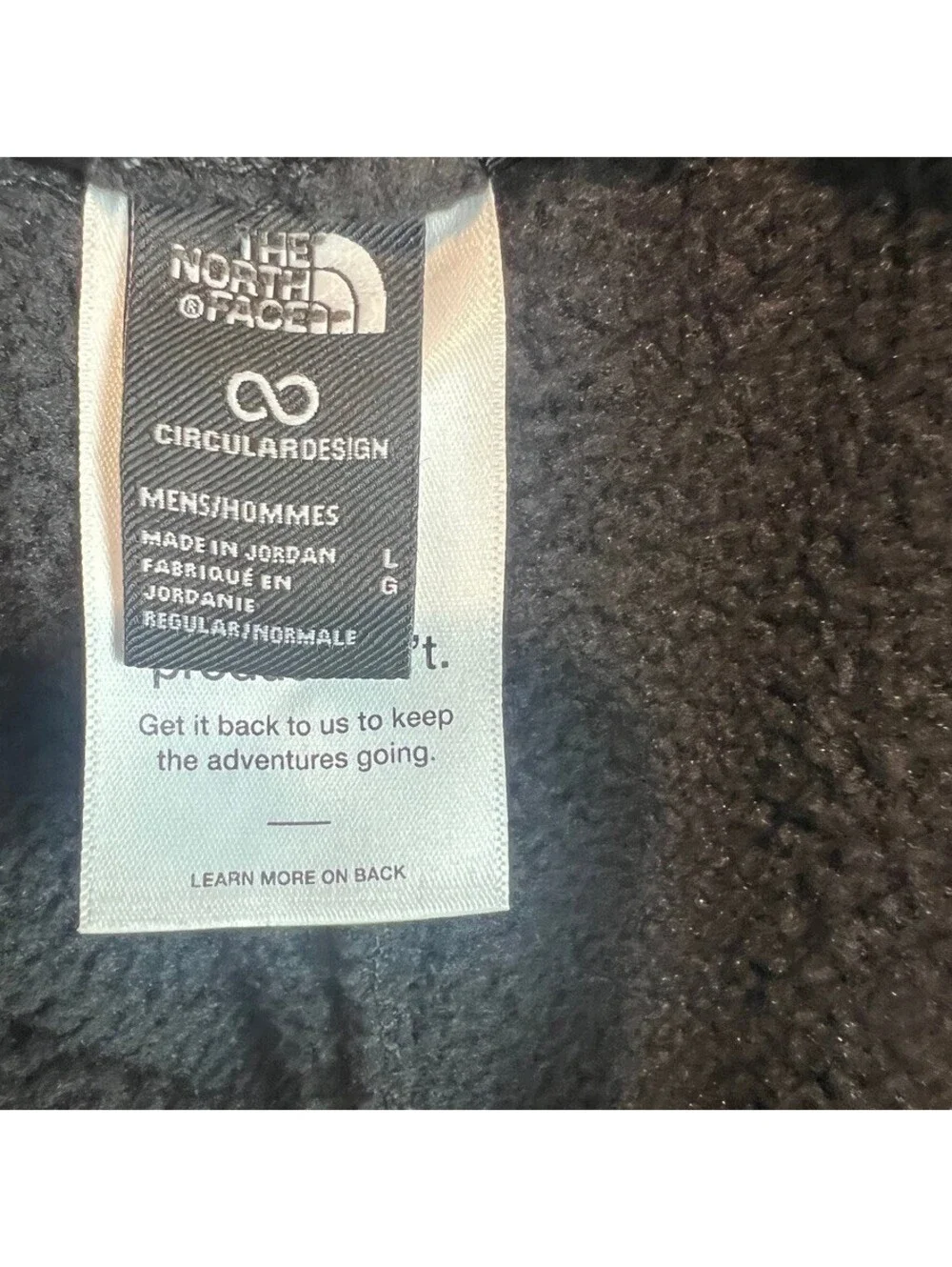 The North Face Men's Black Fleece Jogger Sweatpants Large Circular Design NWOT
